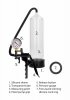 Elite beginner pump with psi gauge - transparent